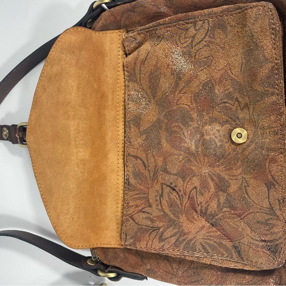 Patricia‎ Nash Napa Etched Floral Leather Crossbody Bag Purse Boho Festival - Picture 11 of 15